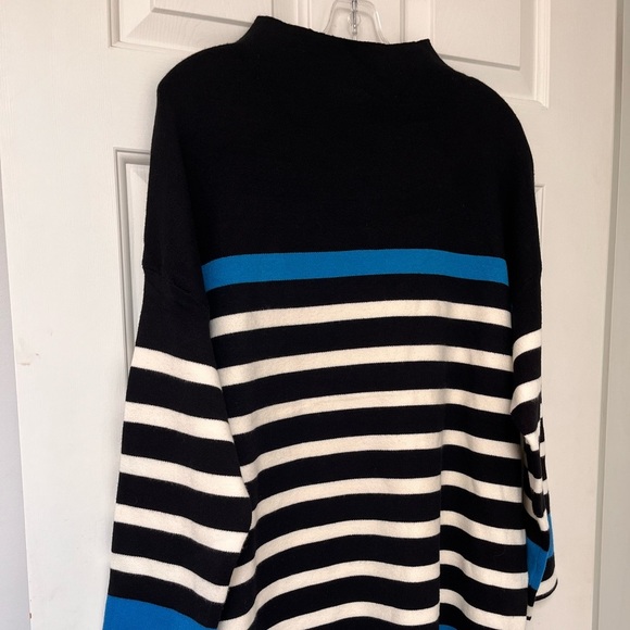 Jones New York Striped Mock Neck Sweater 1X - Picture 3 of 10